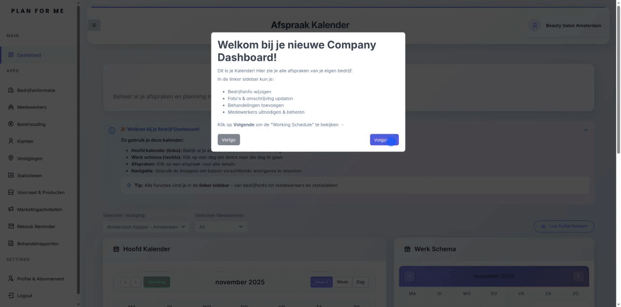 Plan For Me demonstratie